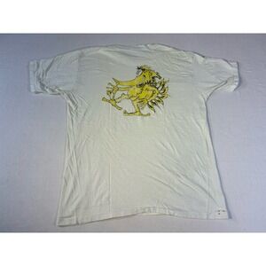 Vintage 1989 Oneita Power-T Shirt XL White Cotton Graphic Tee 80s Oh Boy Art